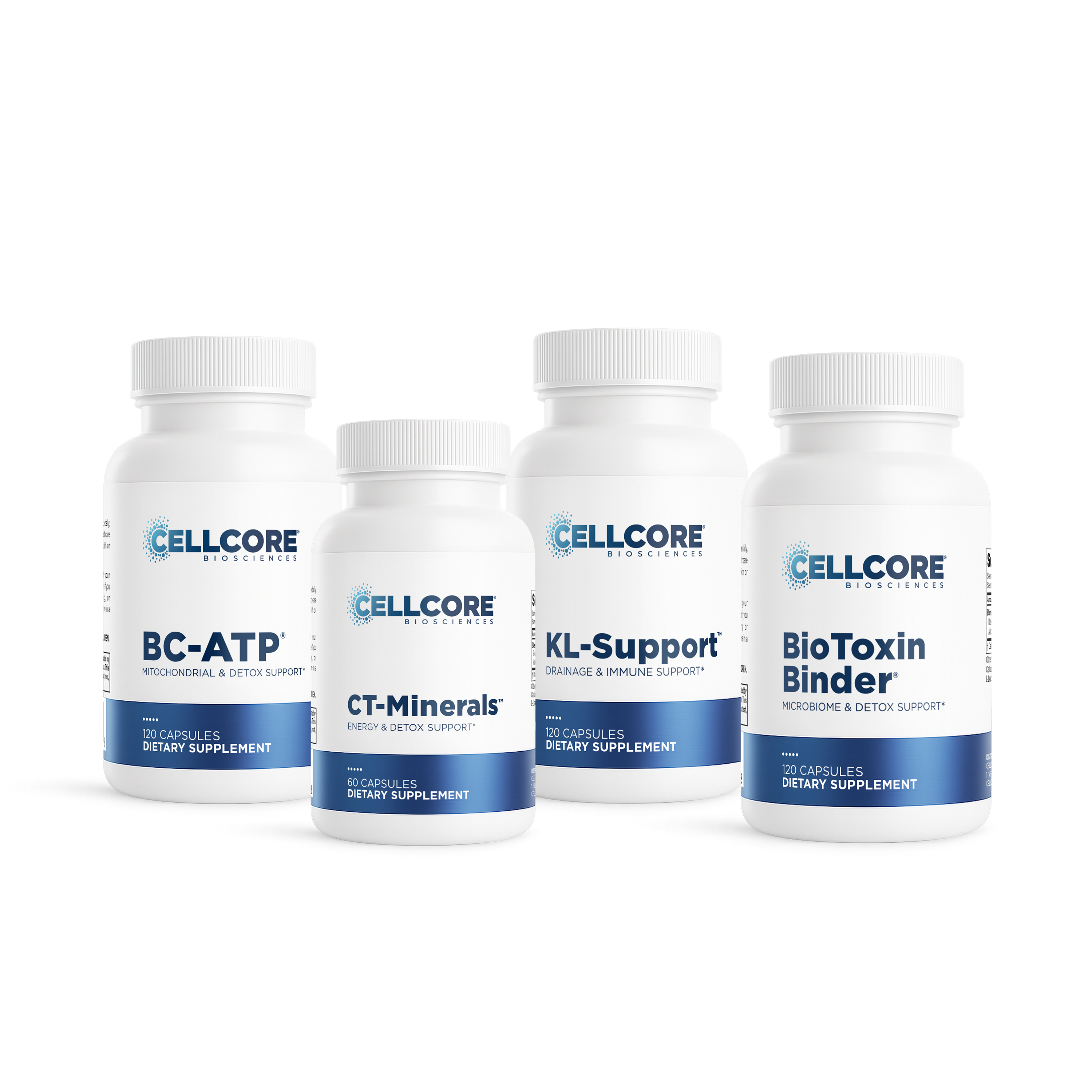CellCore Step 1 Products — BC-ATP, CT-Minerals, KL-Support, BioToxin Binder