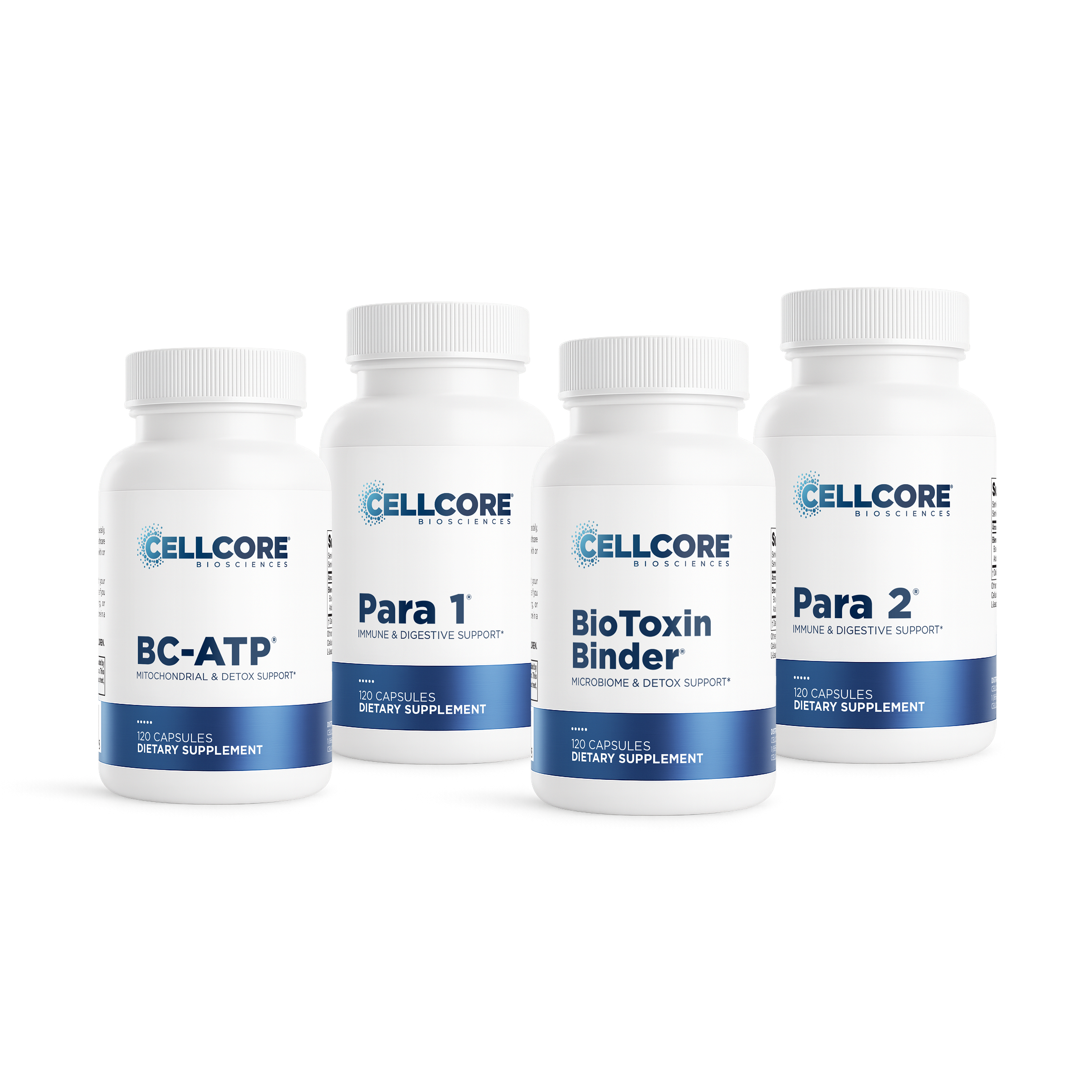 CellCore Step 2 Products — BC-ATP, BioToxin Binder, Para 1, Para 2