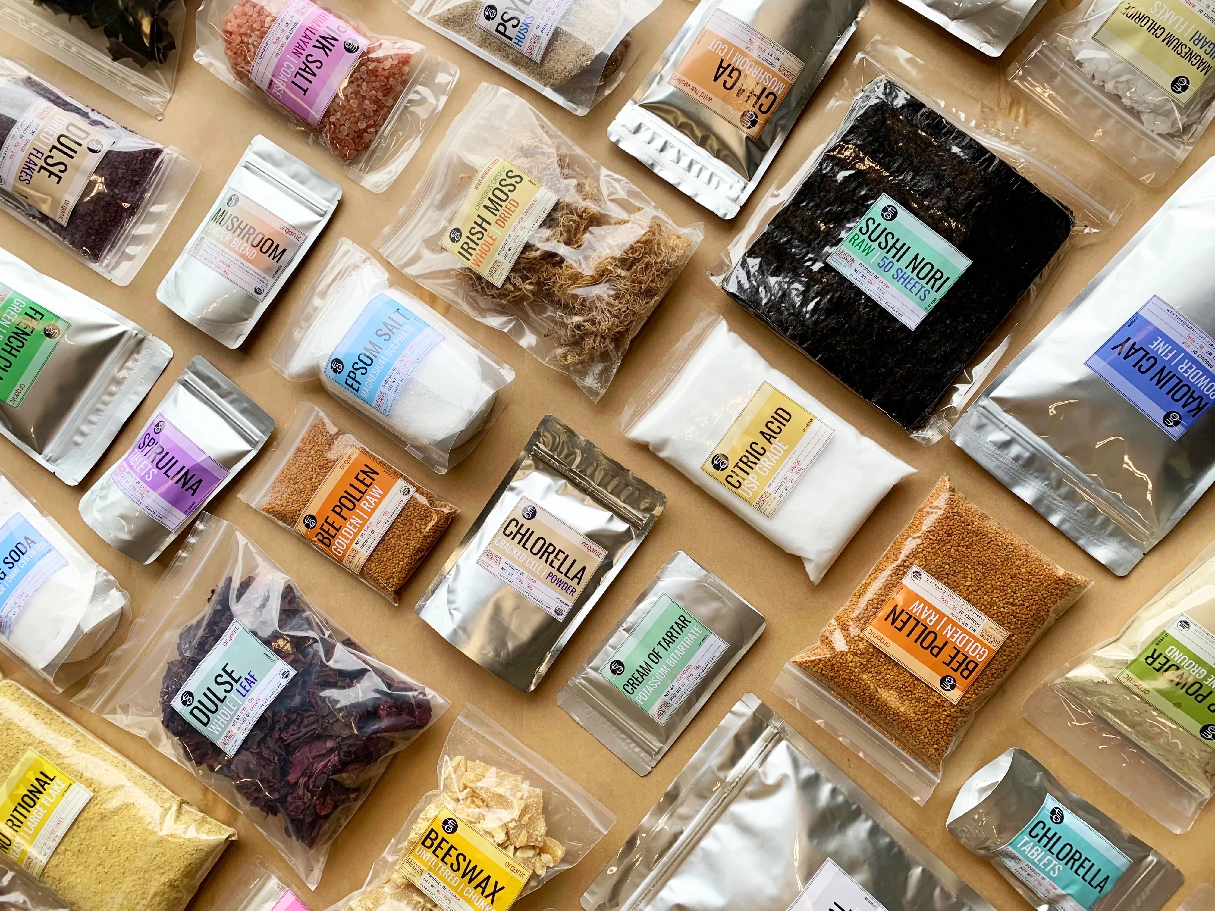 OM Foods organic pantry products lineup